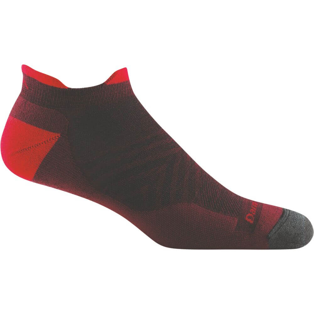Calcetines invisible con acolchado para correr de lana merina. Mod. Run 1039 Burgundy