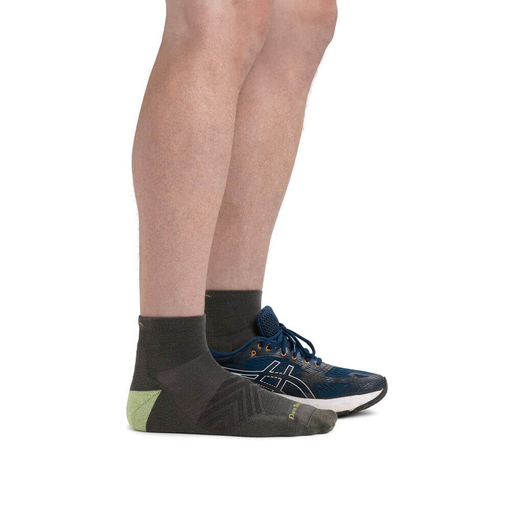 Calcetines tobilleros con acolchado para correr de lana merina. Mod. Run 1040 Black - Imagen 3