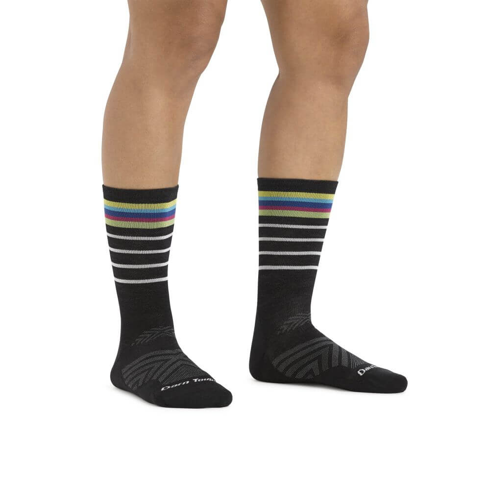 Calcetines de media caña para correr de lana merina. Mod. Stride 1045 Black - Imagen 4