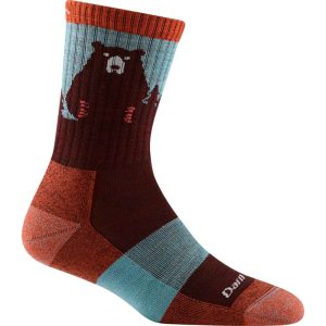 Calcetines de senderismo tobilleros altos. Mod. Bear Town 1970 Burgundy
