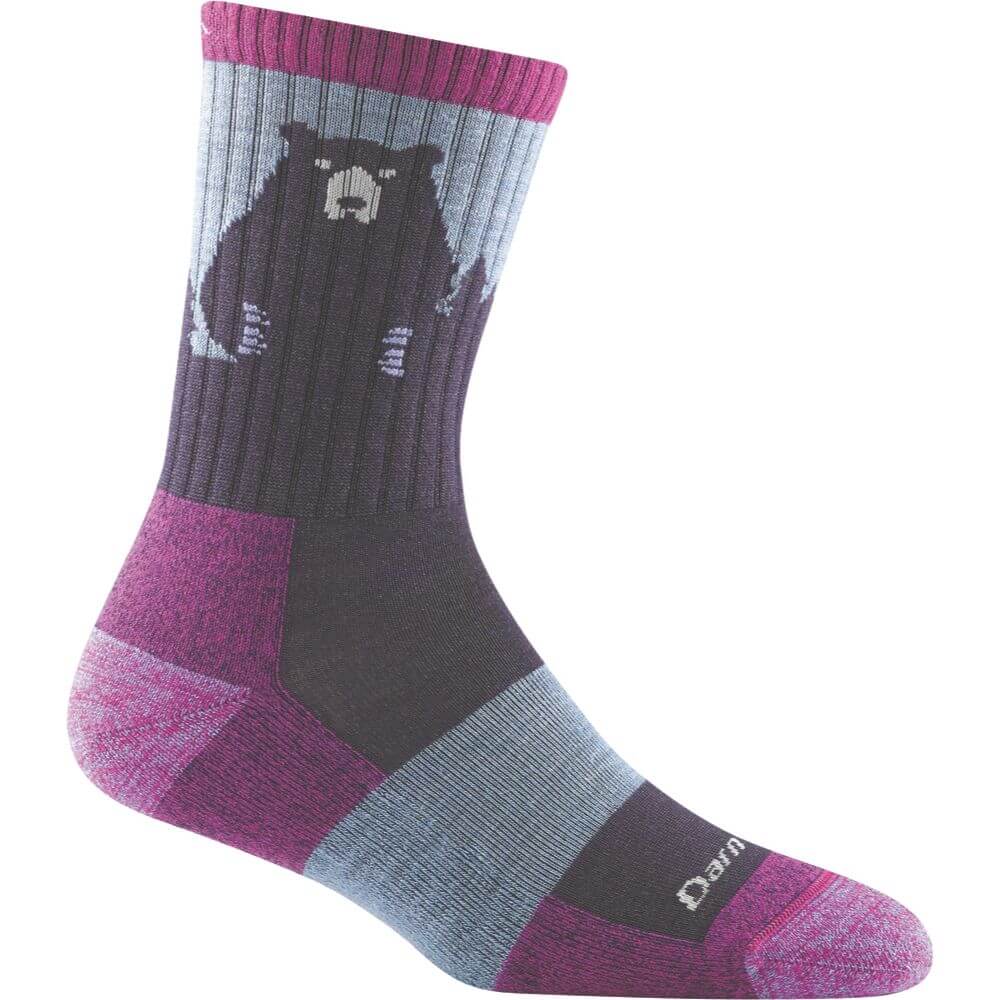 Calcetines de senderismo tobilleros altos. Mod. Bear Town 1970 Purple - Imagen 2