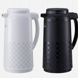 Jarra aislada de vidrio de borosilicato "Handy Pots" Ichimatsu Zojirushi AFFB-1.0 L Ichimatsu White