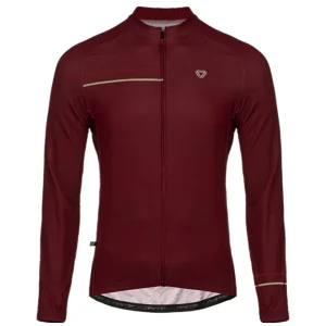 Jersey Ciclismo GW Camisa M/L Hombre Half & Half Escarlata