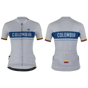 Jersey Ciclismo M/C Mujer GW Colombia Escaladores Gris