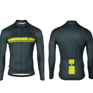 Jersey Ciclismo M/L Hombre GW Basic Gris Amarillo Neon