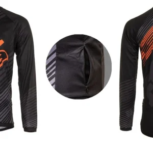 Jersey Ciclismo M/L Hombre GW Fox Negro Naranja
