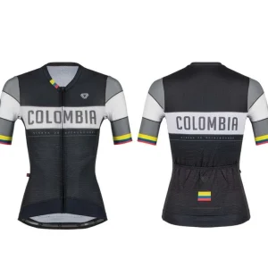 Jersey Ciclismo M/C Mujer GW Colombia Negro Gris