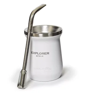 Mate Termico + Bombilla Pico de Loro Explorer Apolo – Blanco