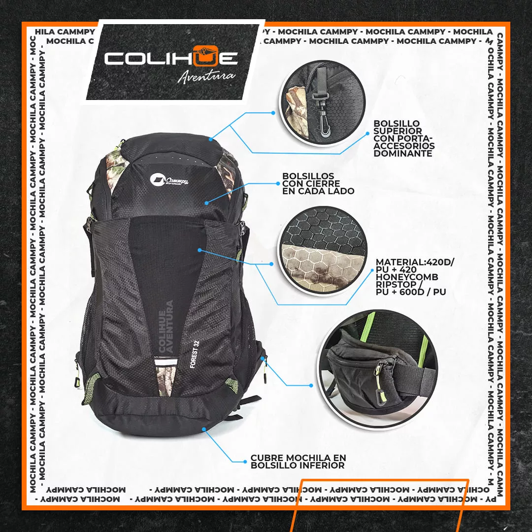 Mochila Trekking Cammpy Forest 32 litros - Imagen 5