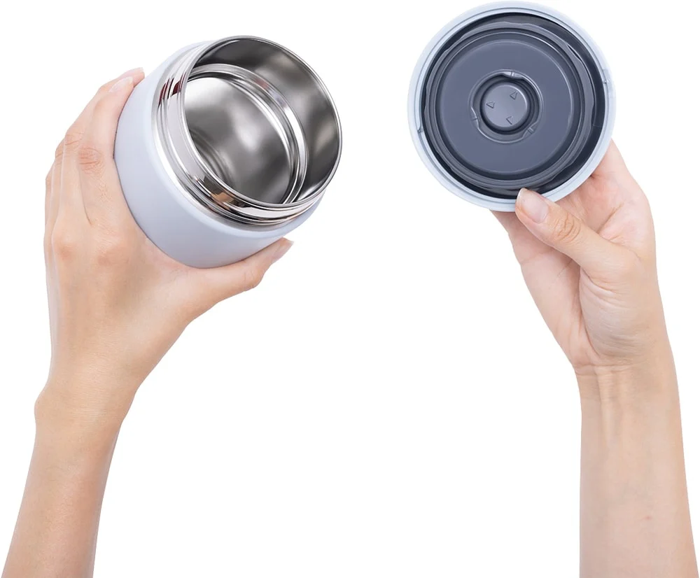 Tarros aislados de comida en acero inoxidable Zojirushi SW-KA40 Color Ice Gray - Imagen 4