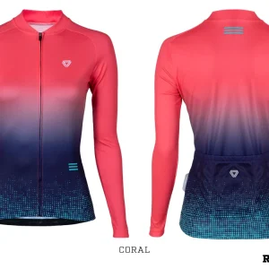 Jersey Ciclismo M/L Mujer GW Alta Visibilidad Coral