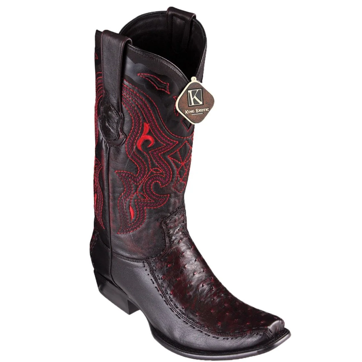 Botas de Avestruz Original con Venado Dubai Tejida KE-479F0318 - Imagen 2