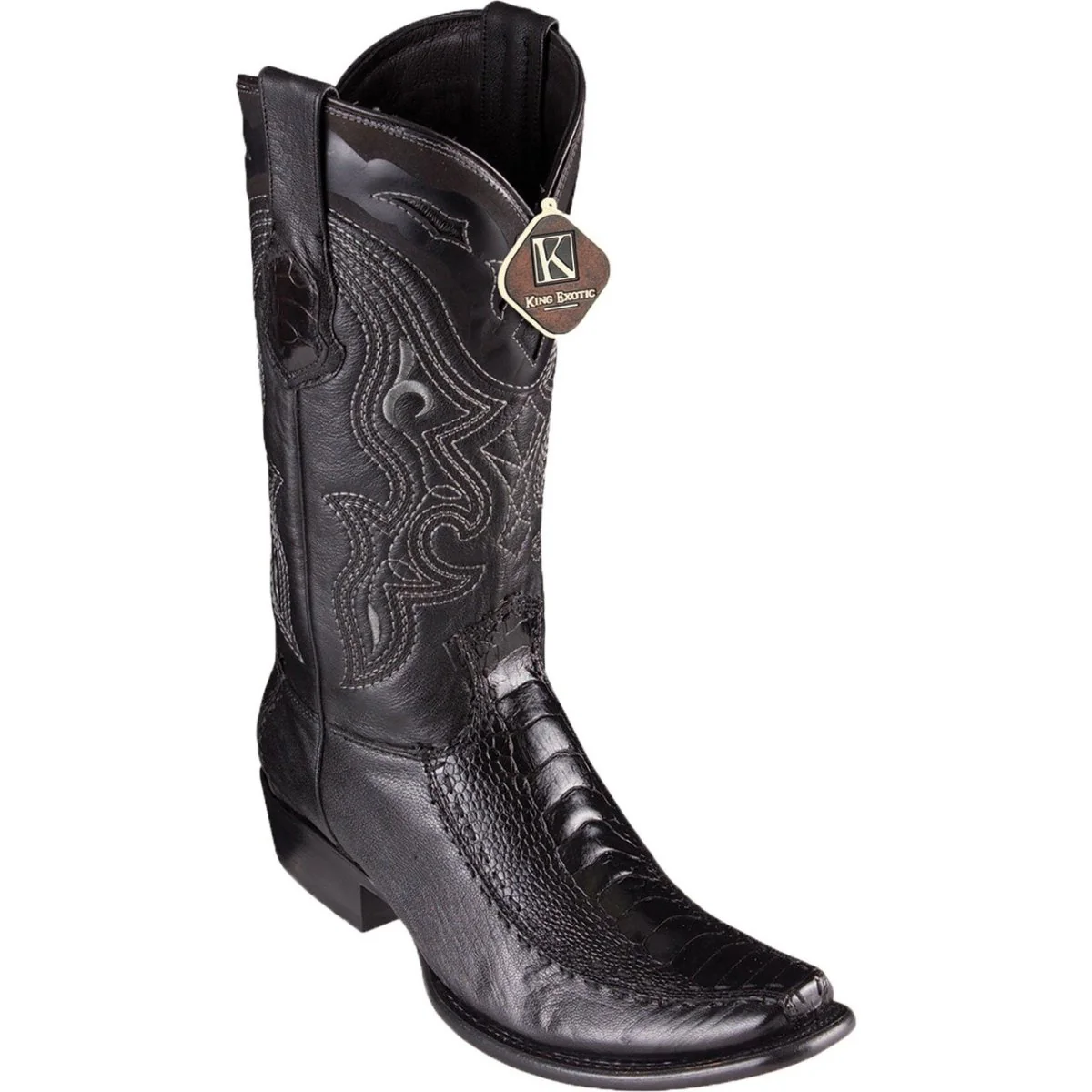 Botas de Avestruz Pata con Venado Punta Dubai KE-479F0505 - Imagen 2