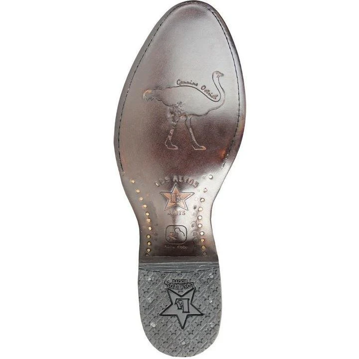 Botas de Pata de Avestruz Punta Oval Color Cognac- Los Altos Boots - Imagen 8