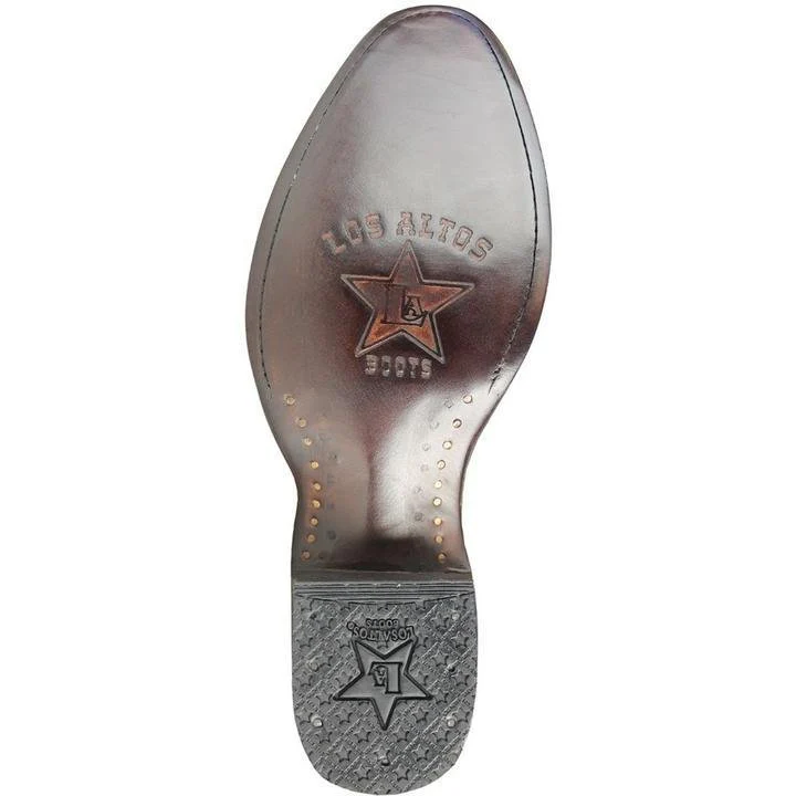 Botas de Cuello de Toro Original Punta Oval Color Cafe - Los Altos Boots - Imagen 3