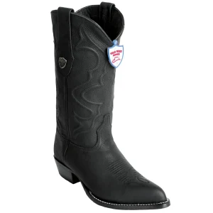 Botas Vaqueras de Cuero Grisly Horma Puntal Color Negro - Wild West Boots