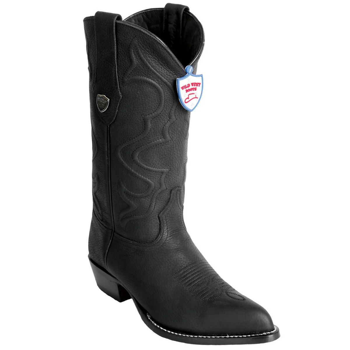 Botas Vaqueras de Cuero Grisly Horma Puntal Color Negro - Wild West Boots - Imagen 2