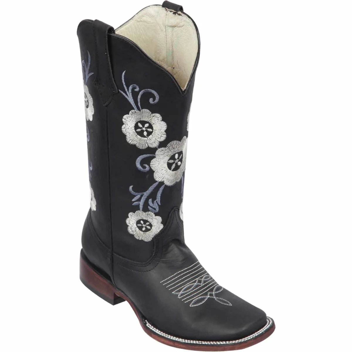 Botas de Cuero con Flores para Mujer en Horma Rodeo Q322MF6205 - Imagen 2
