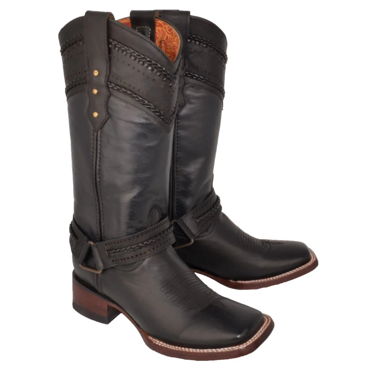 Botas Altas de Cuero para Mujer en Horma Rodeo Q3224205 - Imagen 3