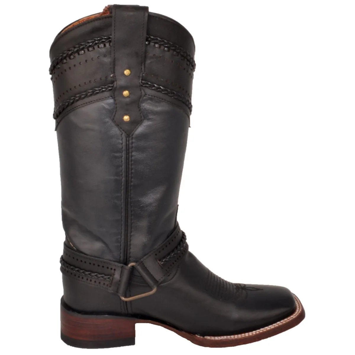 Botas Altas de Cuero para Mujer en Horma Rodeo Q3224205 - Imagen 5