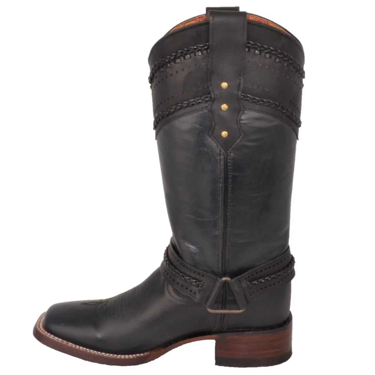 Botas Altas de Cuero para Mujer en Horma Rodeo Q3224205 - Imagen 6