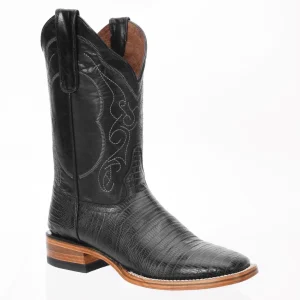 Botas de Armadillo Lizard Grabado Horma Rodeo Color Negro WD-294