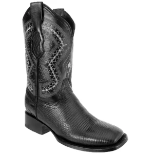 Botas de Armadillo Lizard Original Horma Rodeo Color Negro WD-247