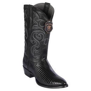 Botas de Armadillo Teju Original Punta Oval Color Negro - Los Altos Boots