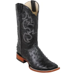 Botas de Avestruz Grabado Horma Rodeo Cuadrada Q8220305