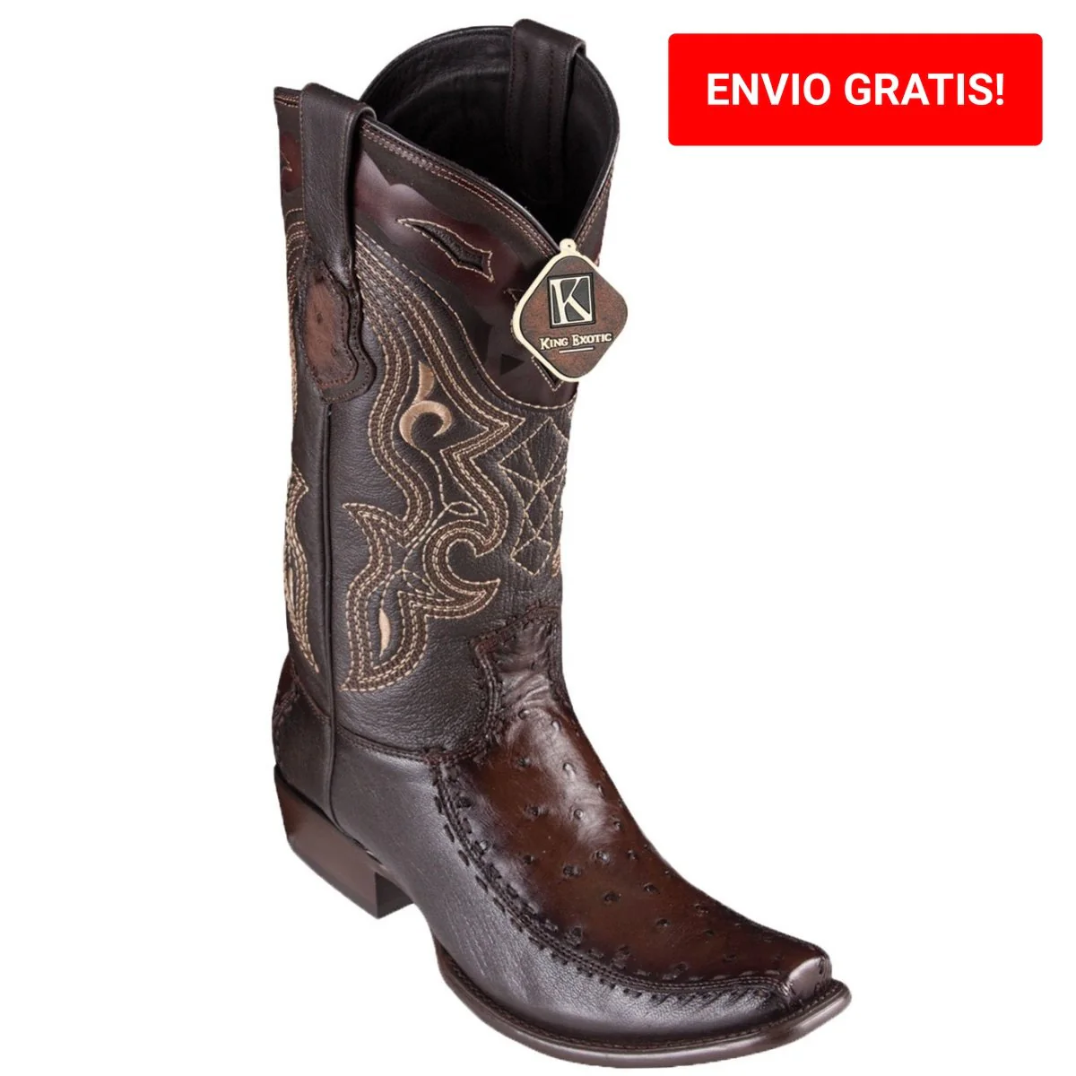 Botas de Avestruz Original con Venado Dubai Tejida KE-479F0316
