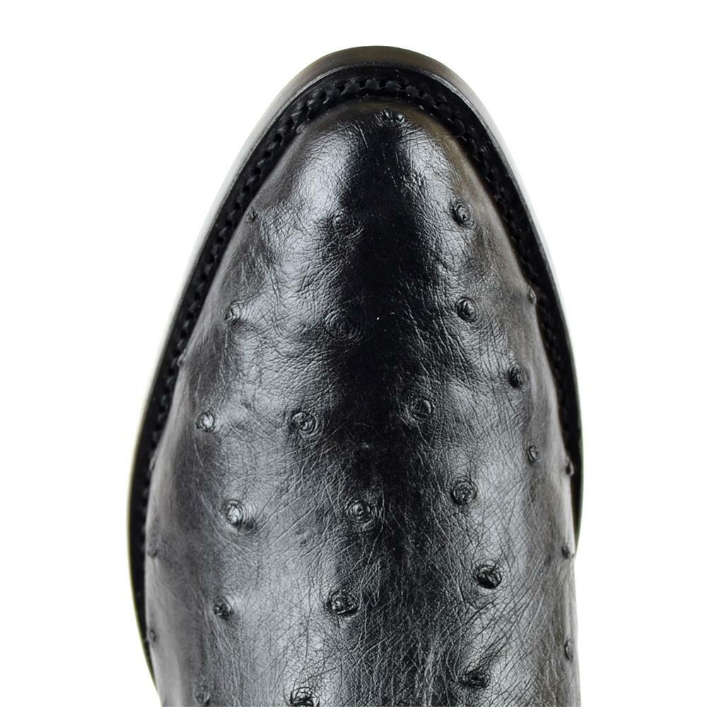 Botas de Avestruz Original Punta Oval Color Negro - Los Altos Boots - Imagen 3