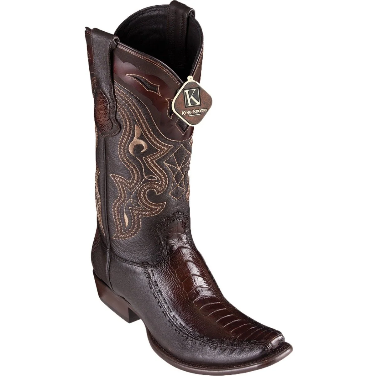 Botas de Avestruz Pata con Venado Punta Dubai KE-479F0516