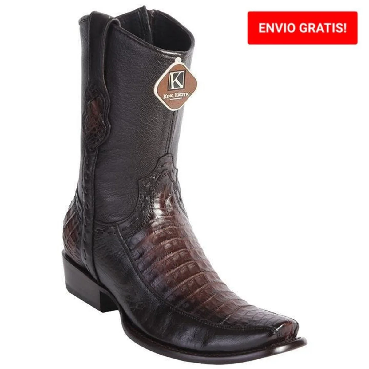 Botas de Cocodrilo Caiman Panza y Venado Cortas Horma Dubai KE-479BF8216