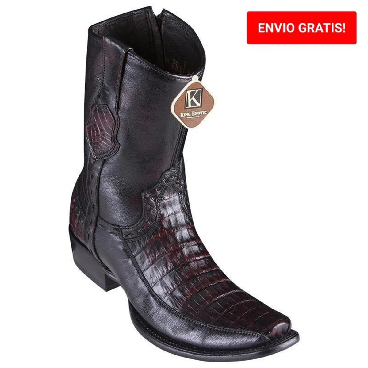 Botas de Cocodrilo Caiman Panza y Venado Cortas Horma Dubai KE-479BF8218 - Imagen 2