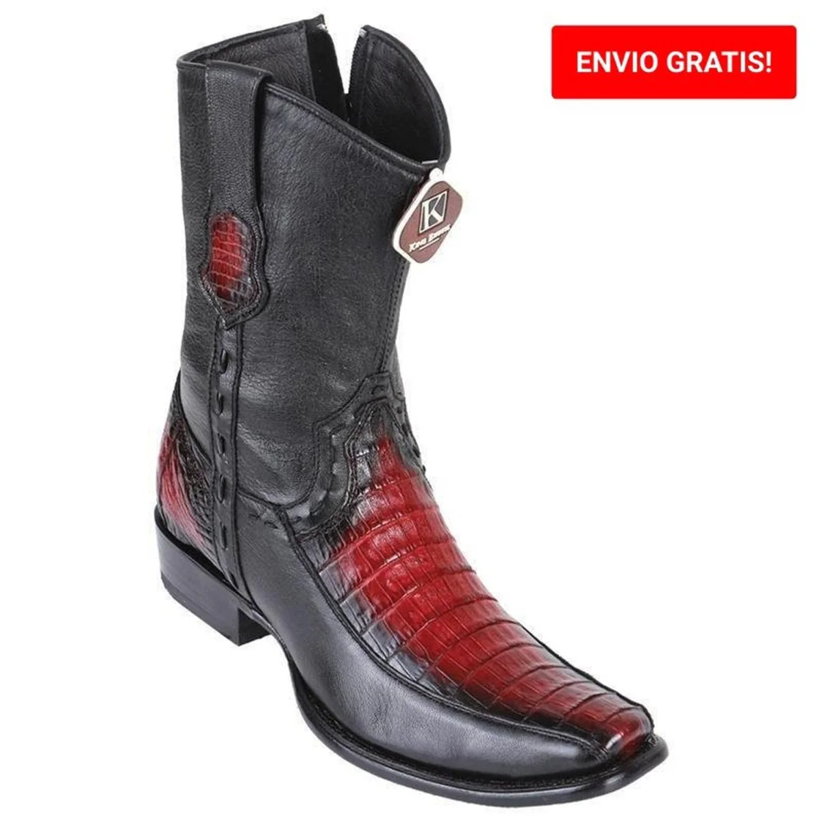 Botas de Cocodrilo Caiman Panza y Venado Cortas Horma Dubai KE-479BF8243 - Imagen 2
