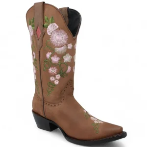 Botas de Cuero Crazy Horma Punta Recortada para Mujer WD-474