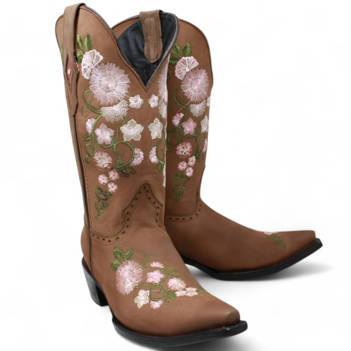 Botas de Cuero Crazy Horma Punta Recortada para Mujer WD-474 - Imagen 5