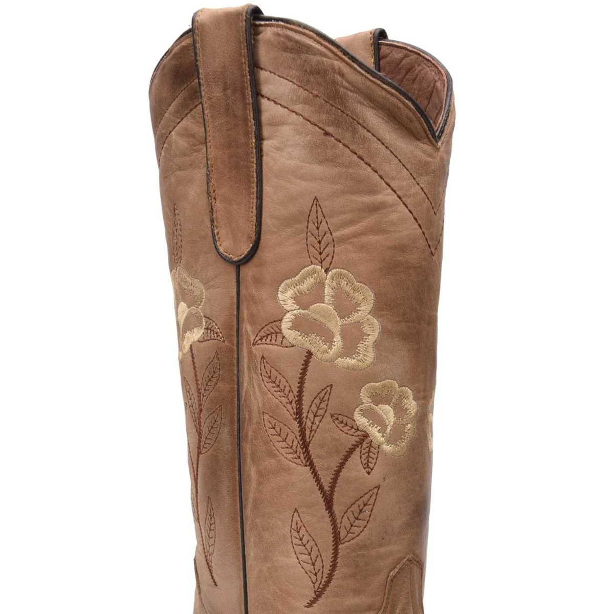 Botas de Cuero Horma Punta Recortada Flor para Mujer WD-468 - Imagen 4