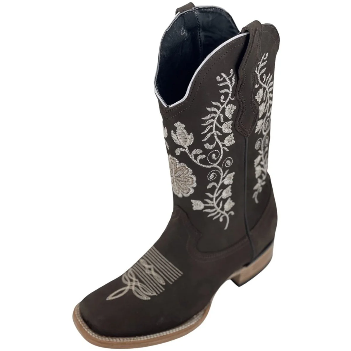 Botas de Cuero Horma Rodeo Nobuck para Mujer WD-496 - Imagen 7