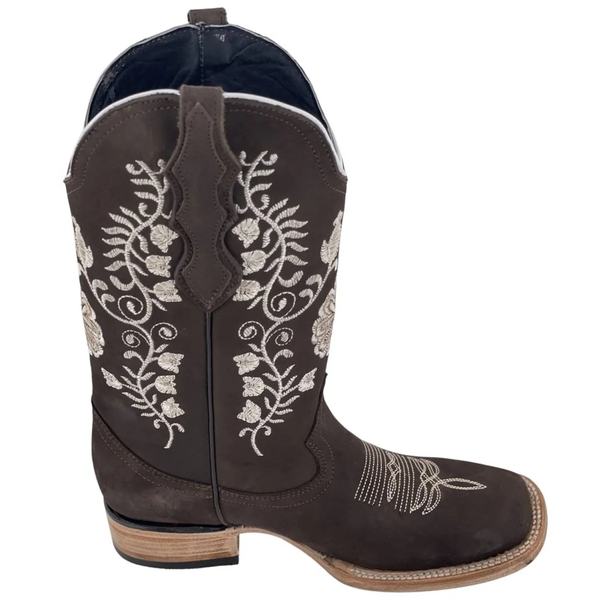 Botas de Cuero Horma Rodeo Nobuck para Mujer WD-496 - Imagen 6