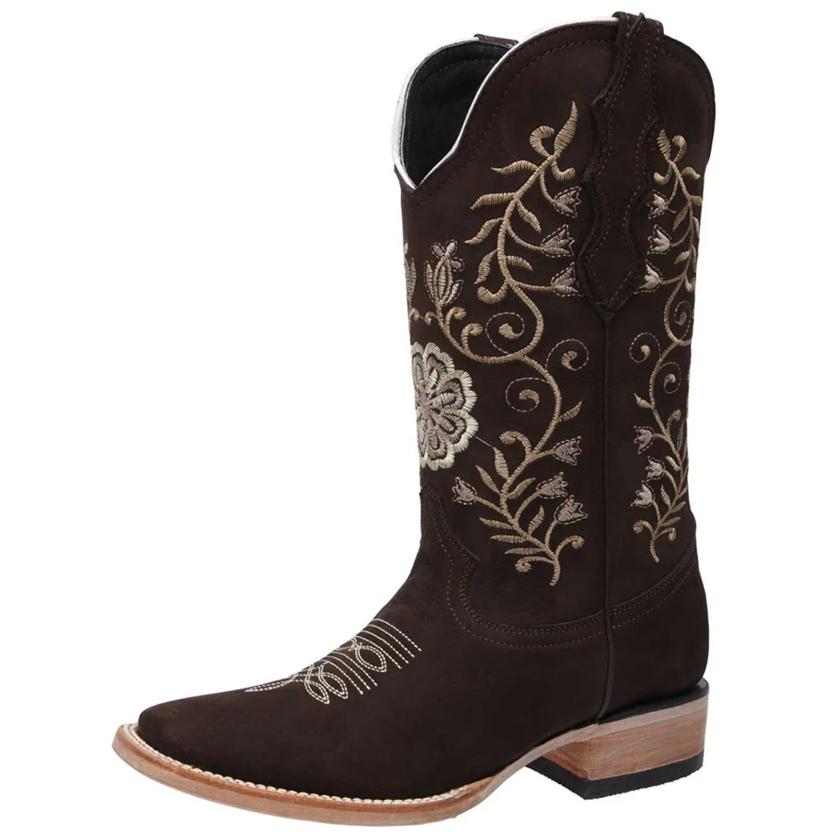 Botas de Cuero Horma Rodeo Nobuck para Mujer WD-496 - Imagen 2