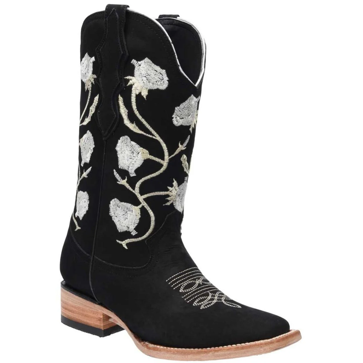 Botas de Cuero Horma Rodeo Nobuck para Mujer WD-498 - Imagen 2
