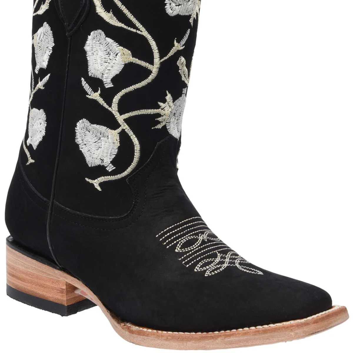 Botas de Cuero Horma Rodeo Nobuck para Mujer WD-498 - Imagen 4