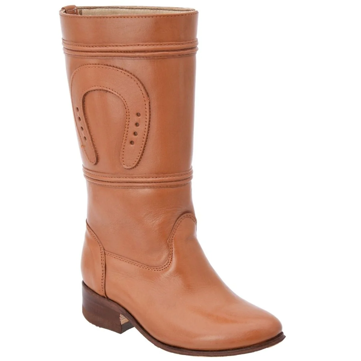 Botas de Escaramuza para Niña Cuero Napa Original Color Cafe WD-360