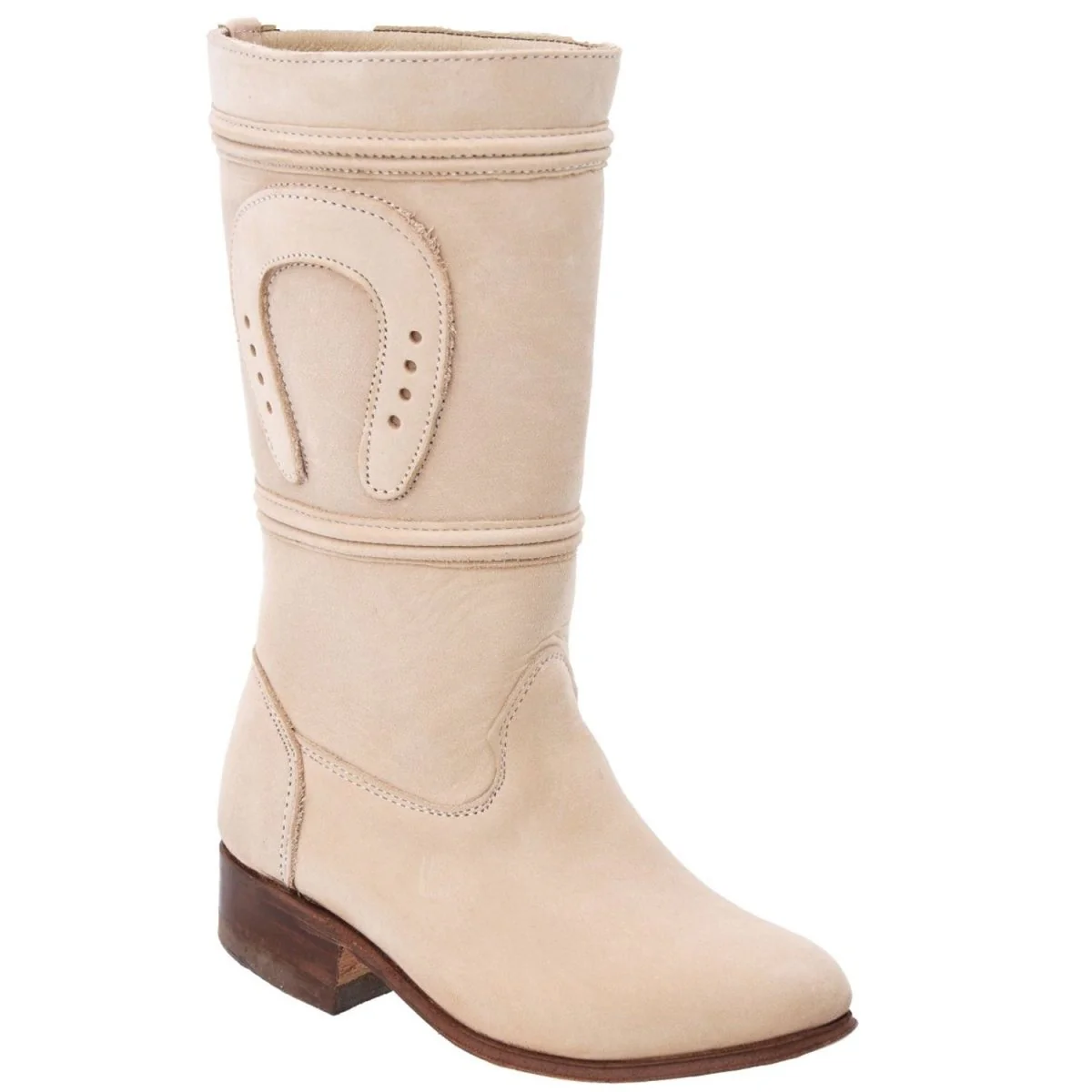 Botas de Escaramuza para Niña Cuero Nobuck Original Color Beige WD-356