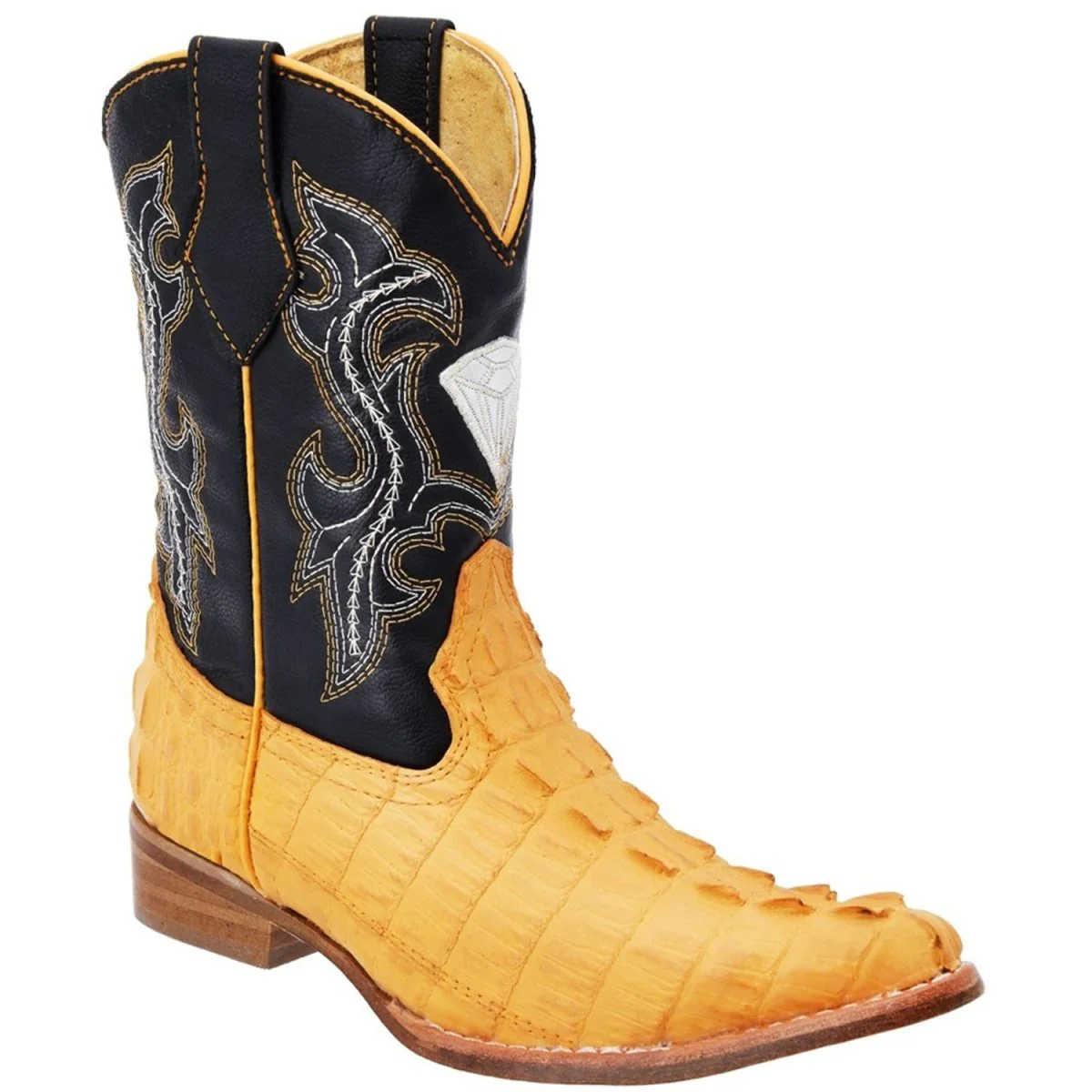 Botas de Imitacion Cocodrilo Horma 3X Aladino para Niño Color Mantequilla WD-369 - Imagen 2