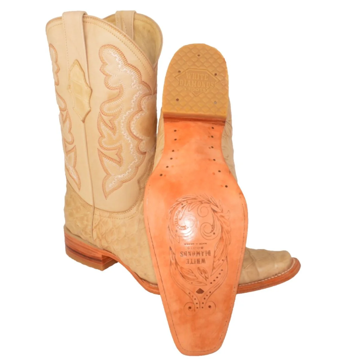 Botas de Oso Hormiguero Grabado Horma Europea Cuadrada WD-165 - Imagen 6