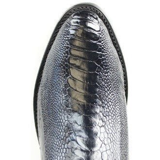 Botas de Pata de Avestruz Punta Oval Color Negro - Los Altos Boots - Imagen 6