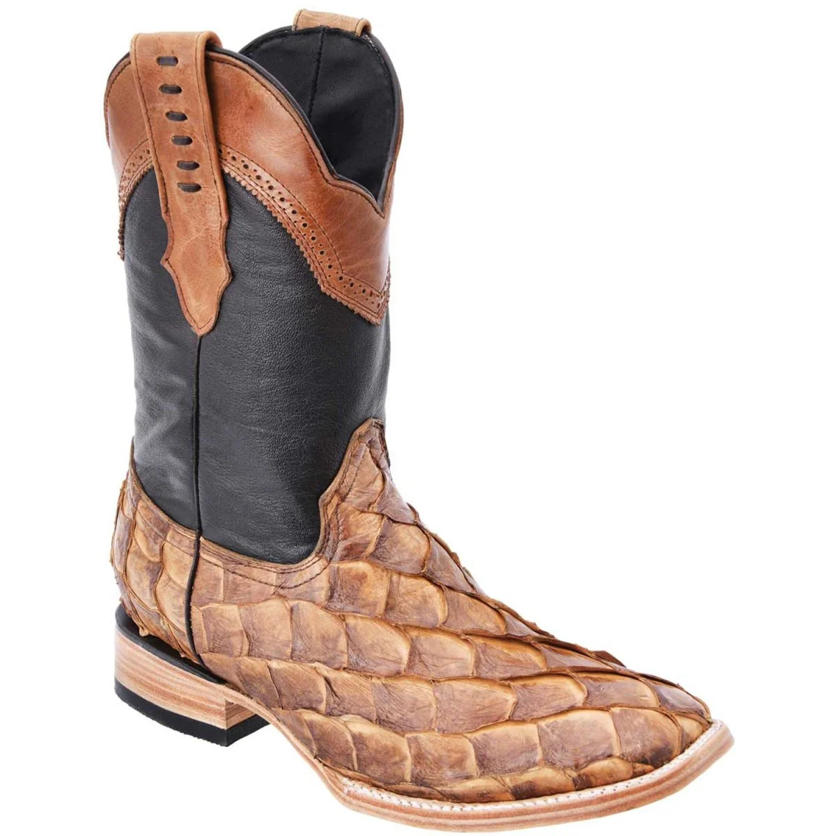 Botas de Pescado Pirarucu Original en Horma Rodeo Color Arena WD-250 - Imagen 2