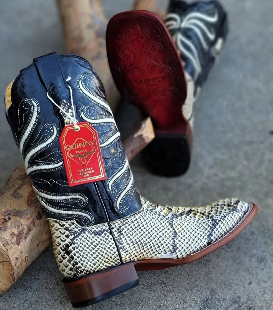 Botas de Piton Grabado Horma Rodeo Cuadrada Q8225749 - Imagen 6